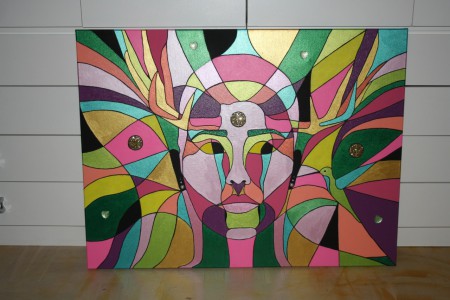 Helga. 80 x 60 cm. Acrylic painting.